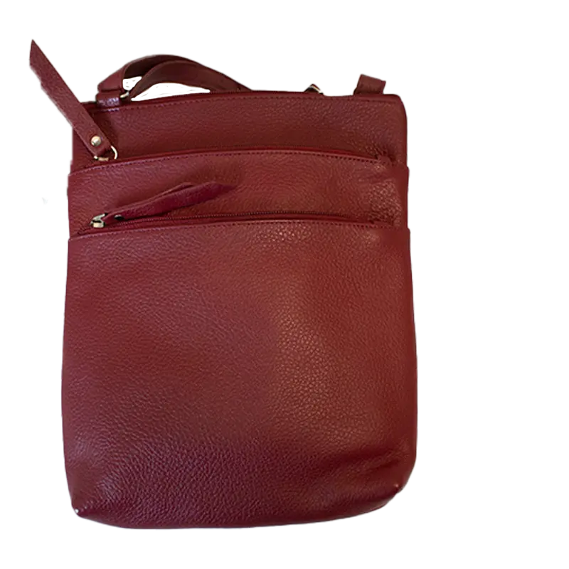 BOL Leather Crossbody Bag 2 Front Zip EX-STOCK Canada