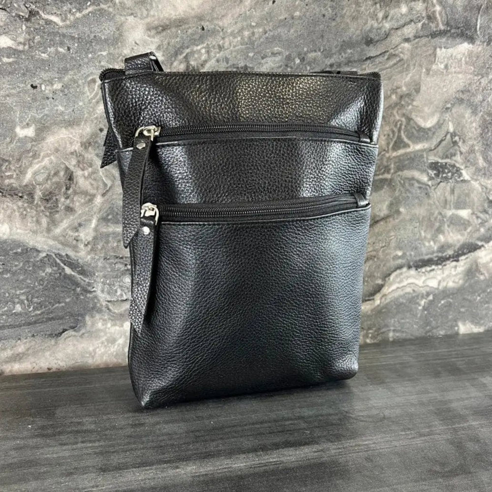 BOL Leather Crossbody Bag 2 Front Zip EX-STOCK Canada