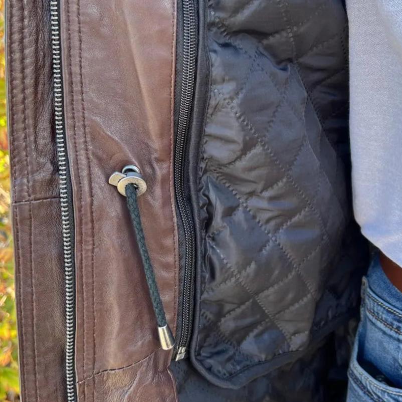 Cappotto lungo bicolore doppio colletto BOL da uomo | Giacca di pelleEX-STOCK Canada