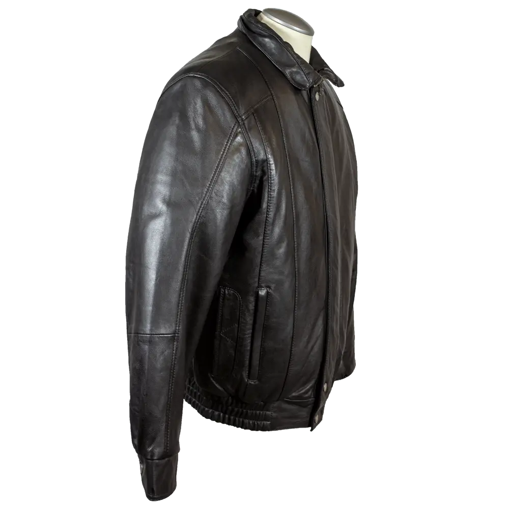 BOL Men's Double Pocket Leather Bomber Jacket EX-STOCK Canada
