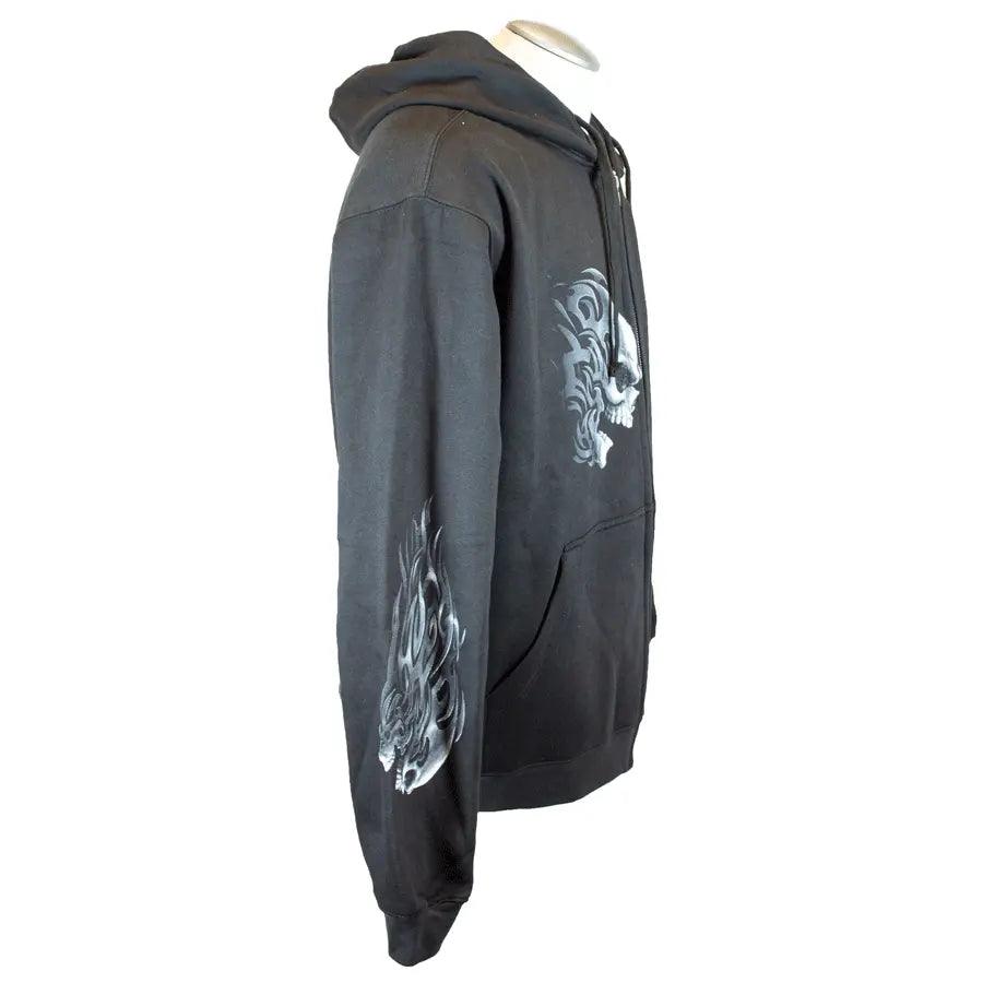 Sweat à capuche zippé BOL pour hommes avec motif tête-butte de crânes