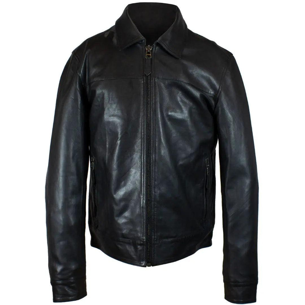 BOL Men's Quantum Classic Zip-up Leather Jacket EX-STOCK Canada