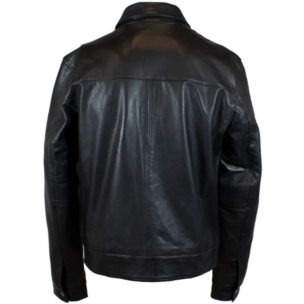 Chaqueta de cuero con cremallera clásica Quantum para hombre BOLEX-STOCK Canada