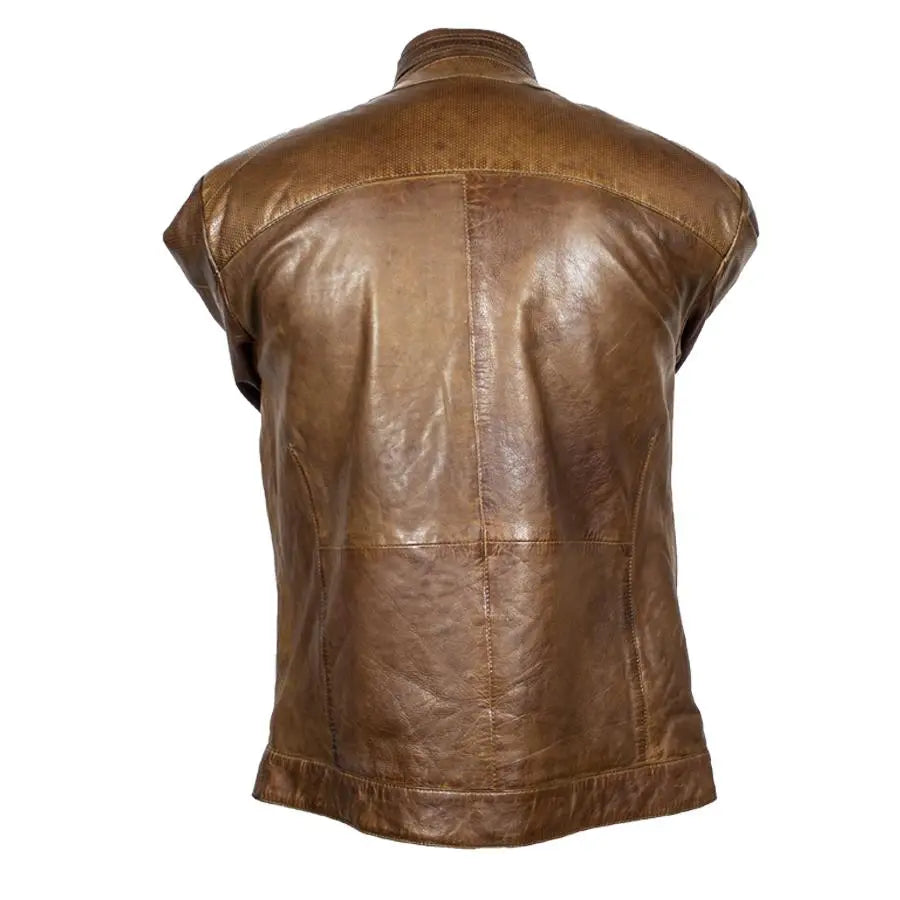 Chaqueta de cuero tipo racer para hombre BOL con cuello a presiónEX-STOCK Canada