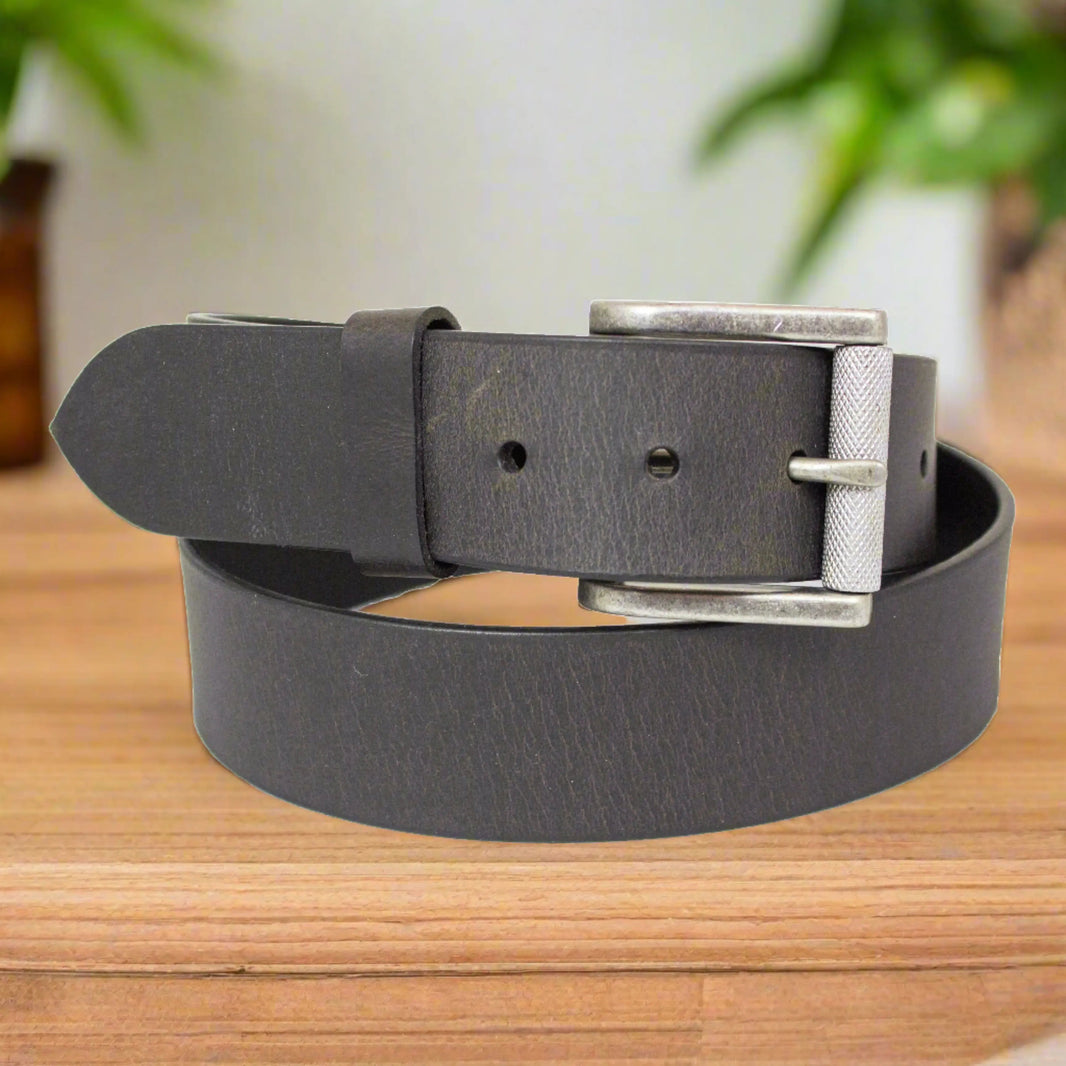 BOL Men's Solid Leather Roller Removable Buckle Belt EX-STOCK Canada