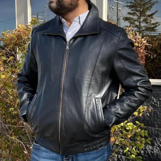 Giacca Bomber da Uomo BOL in Pelle di AgnelloEX-STOCK Canada