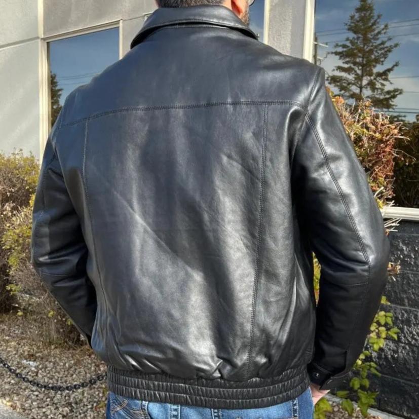 Giacca Bomber da Uomo BOL in Pelle di AgnelloEX-STOCK Canada