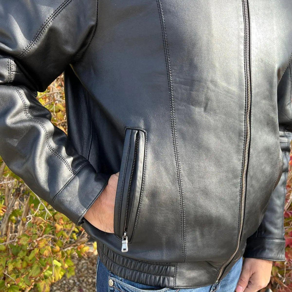 Giacca Bomber da Uomo BOL in Pelle di AgnelloEX-STOCK Canada