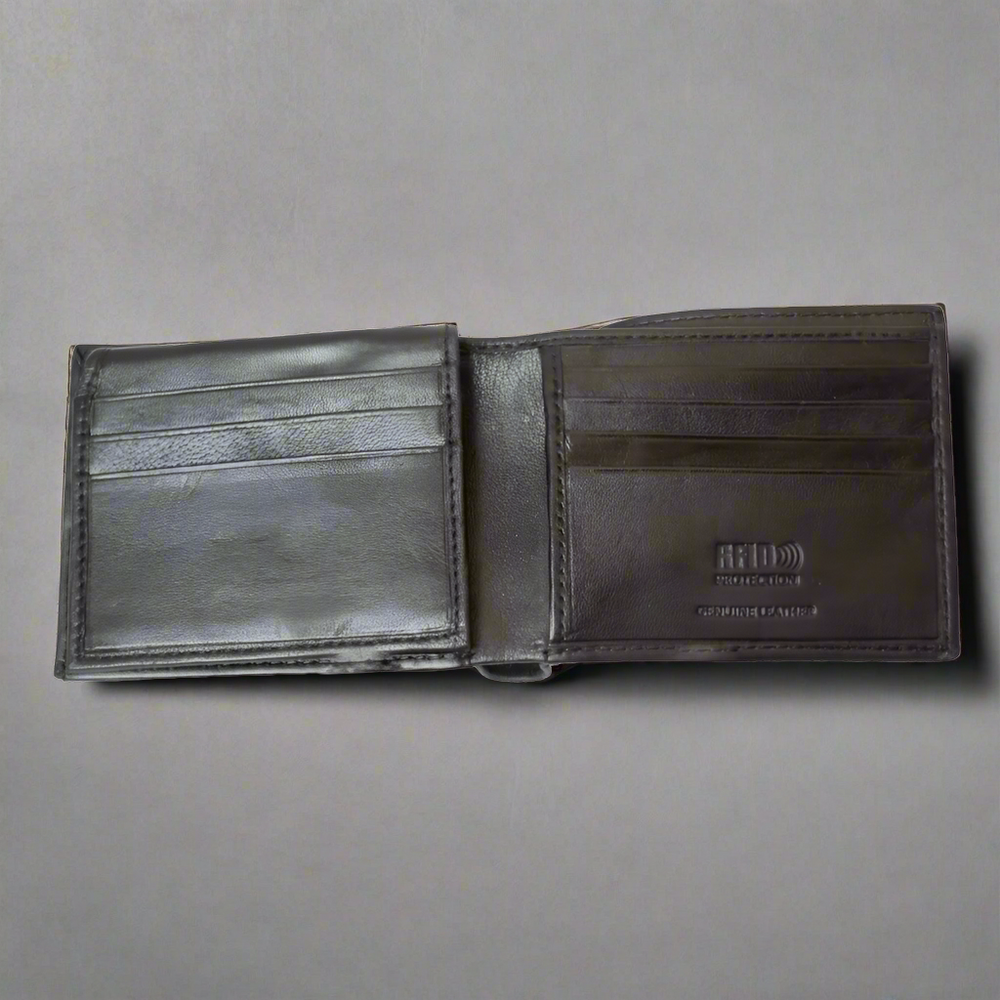 Portefeuille en cuir à trois volets pour homme BOL avec protection RFID et rabatEX-STOCK Canada