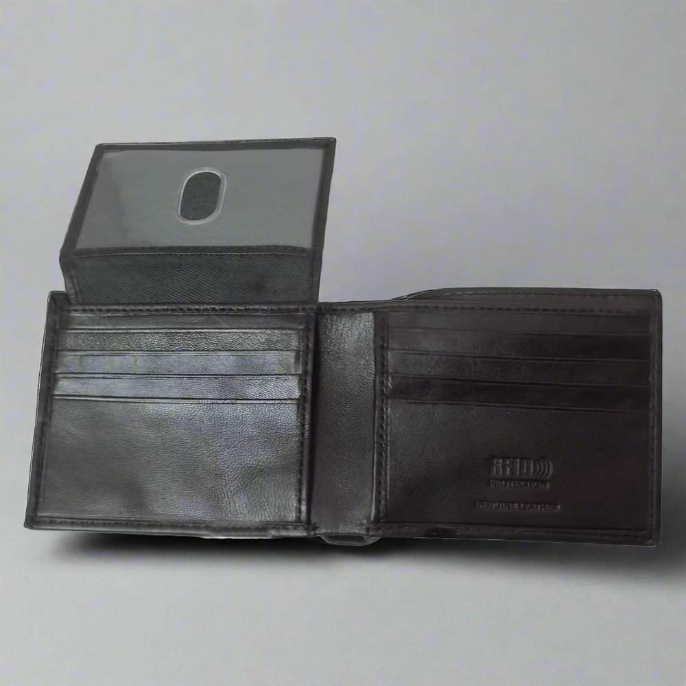 Portefeuille en cuir à trois volets pour homme BOL avec protection RFID et rabatEX-STOCK Canada