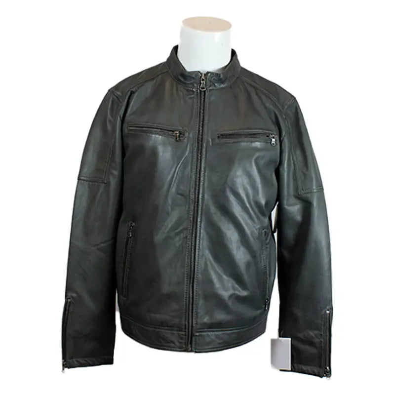 Veste en cuir de mouton ciré pour hommes BOLEX-STOCK Canada