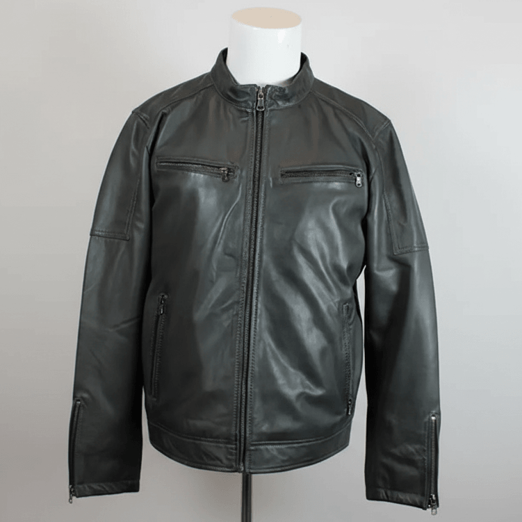 BOL Men's Waxed Sheep Prime Leather Jacket