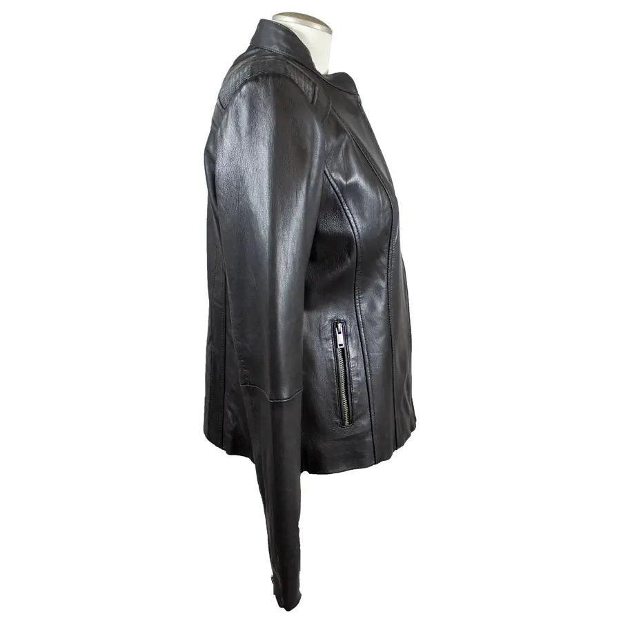 BOL Damen Lederjacke mit Korbmuster-AkzentEX-STOCK Canada