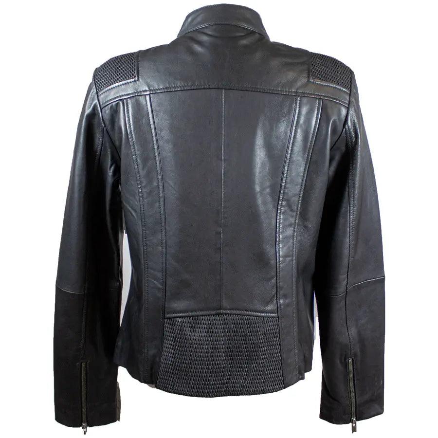 BOL Damen Lederjacke mit Korbmuster-AkzentEX-STOCK Canada