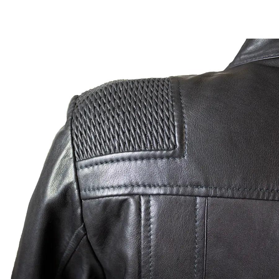 BOL Damen Lederjacke mit Korbmuster-AkzentEX-STOCK Canada