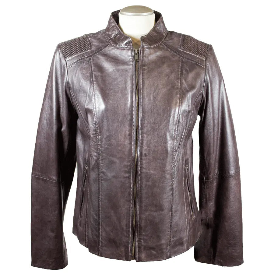 BOL Women's Basket Weave Accent Leather Jacket EX-STOCK Canada