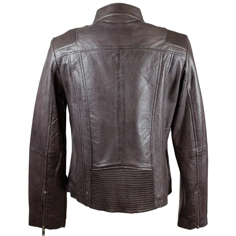 BOL Women's Basket Weave Accent Leather Jacket EX-STOCK Canada
