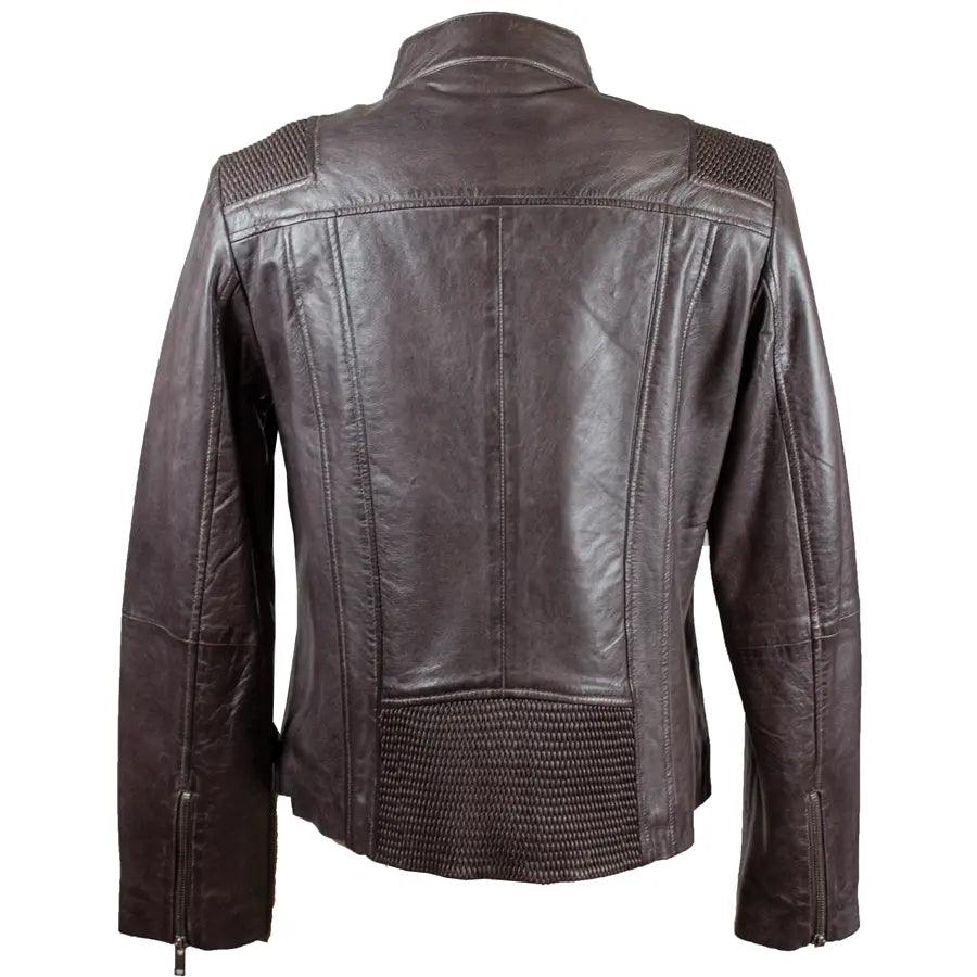 BOL Damen Lederjacke mit Korbmuster-AkzentEX-STOCK Canada