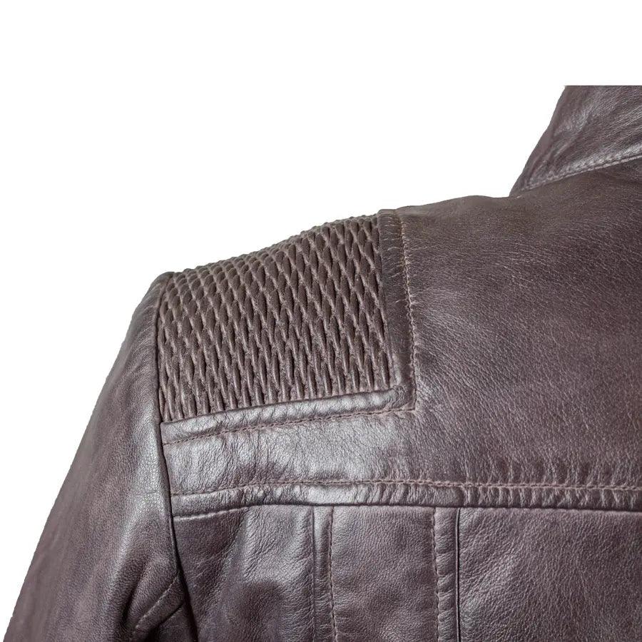 BOL Damen Lederjacke mit Korbmuster-AkzentEX-STOCK Canada