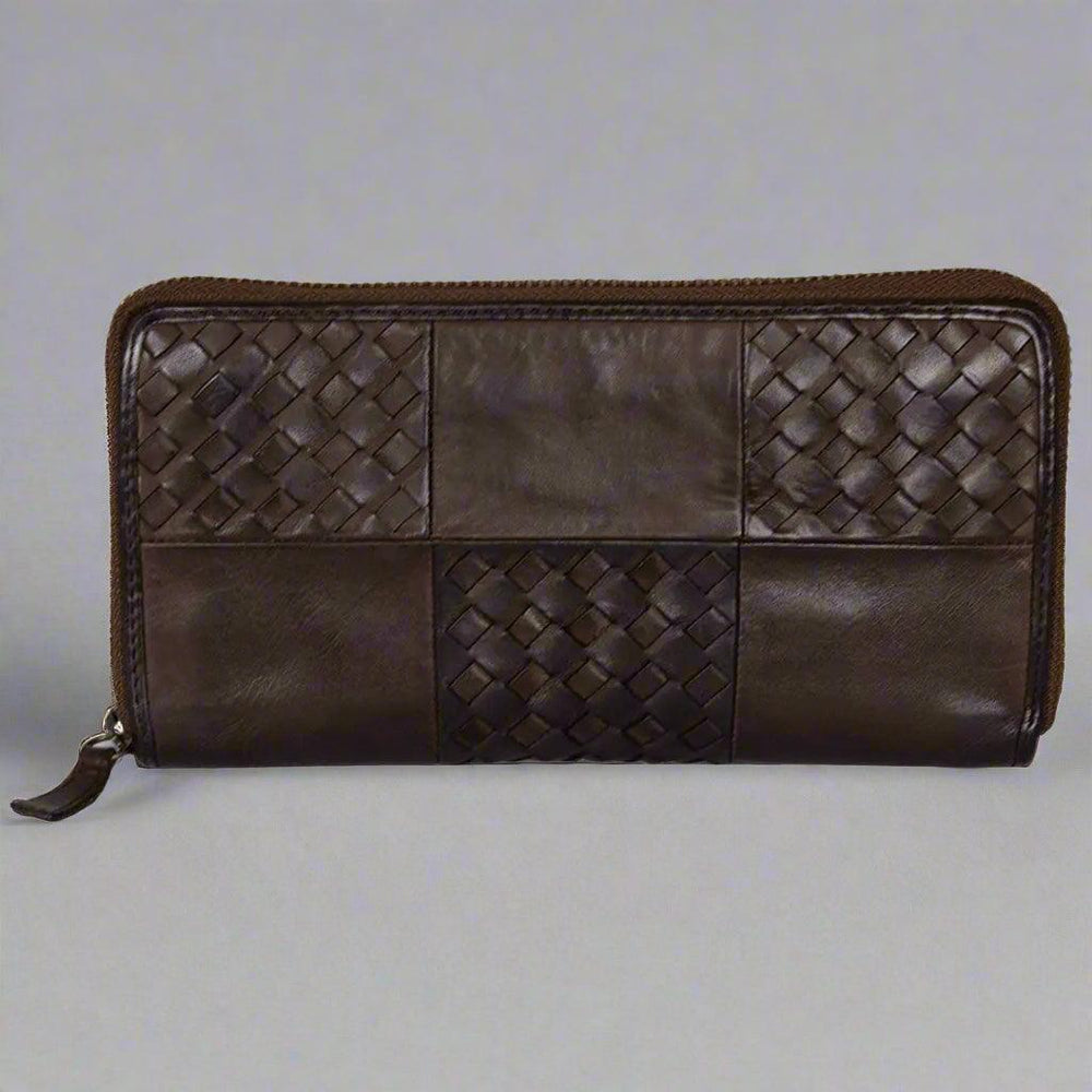 Portafoglio Clutch con Cerniera a Zig-Zag in Intreccio da Donna BOLEX-STOCK Canada