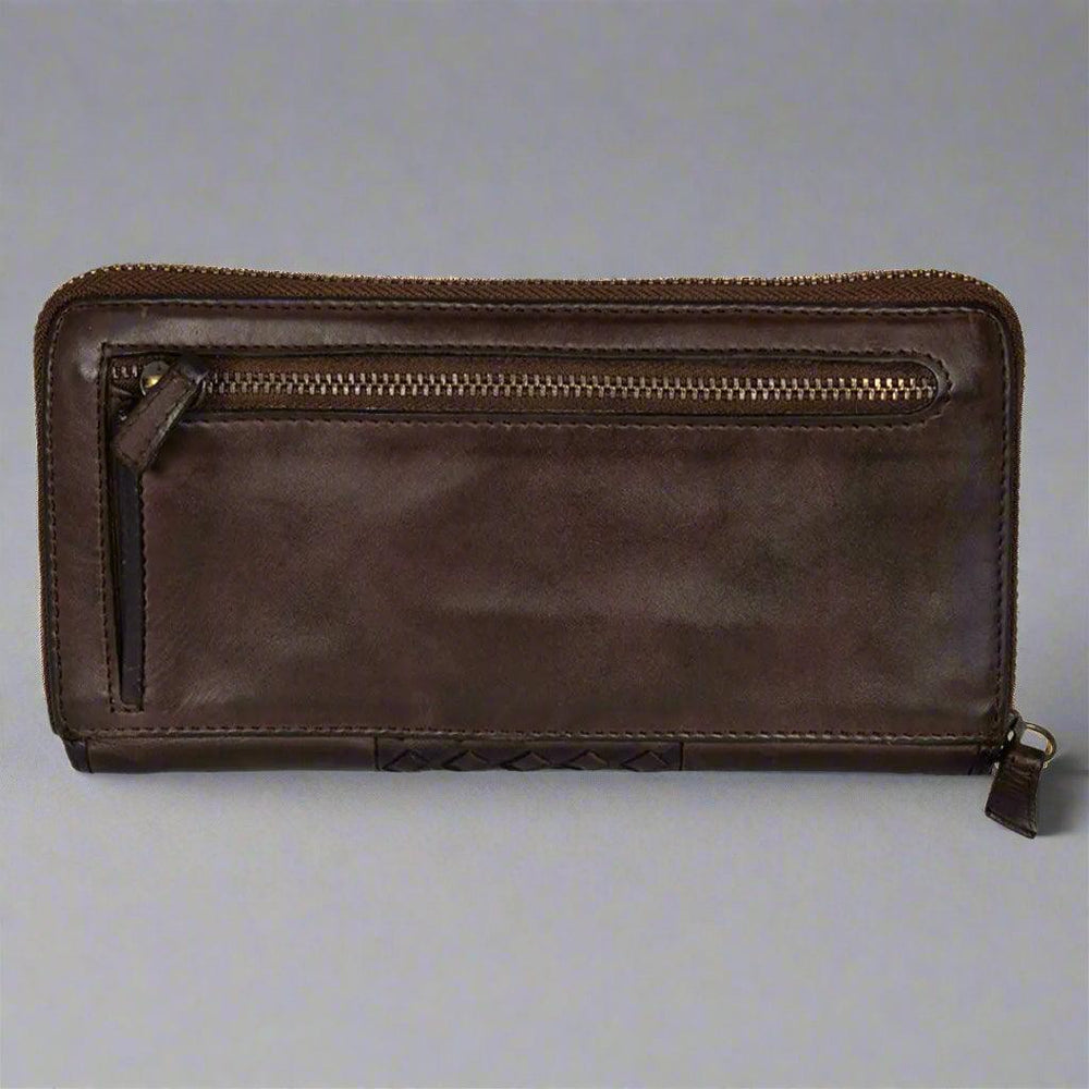 Portafoglio Clutch con Cerniera a Zig-Zag in Intreccio da Donna BOLEX-STOCK Canada