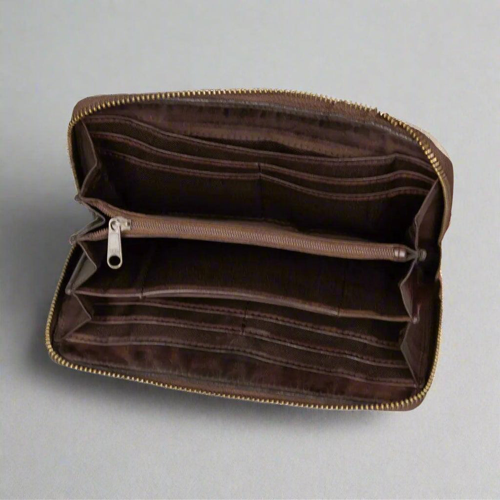 Portafoglio Clutch con Cerniera a Zig-Zag in Intreccio da Donna BOLEX-STOCK Canada