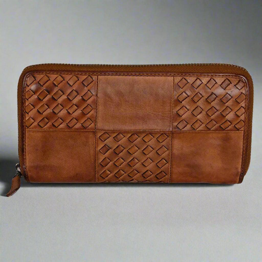 Portafoglio Clutch con Cerniera a Zig-Zag in Intreccio da Donna BOLEX-STOCK Canada