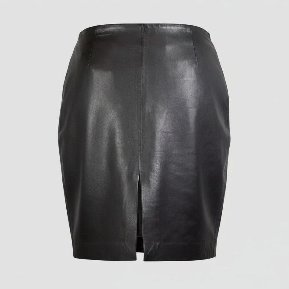 Falda lápiz corta de cuero para mujer BOL Dawn