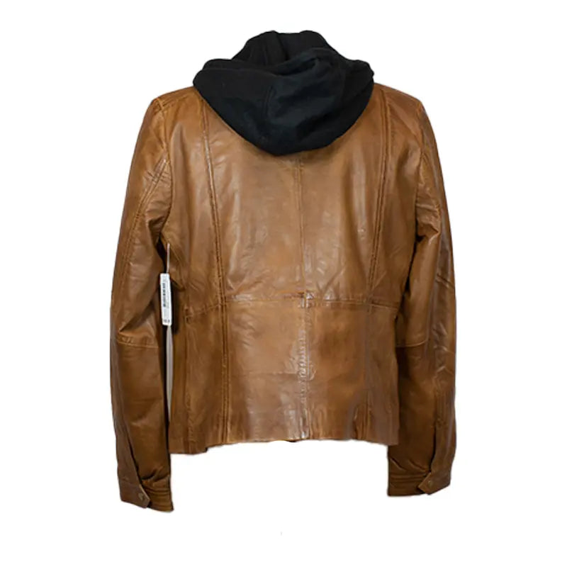 BOL Women's Detachable Hooded Leather Jacket EX-STOCK Canada