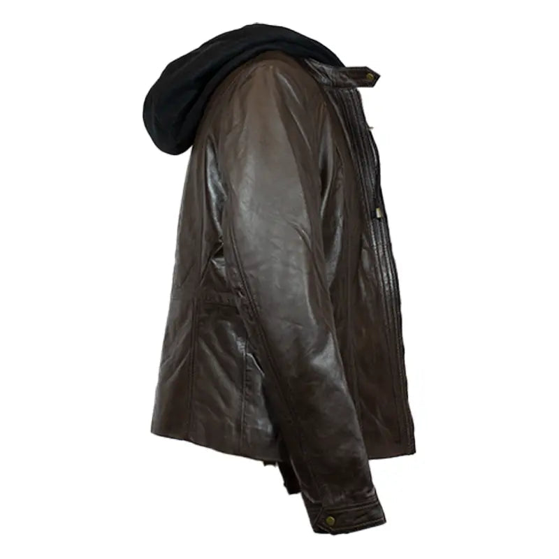 BOL Women's Detachable Hooded Leather Jacket EX-STOCK Canada