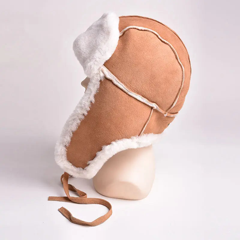 BOL Women's Hand Stitched Merino Sheepskin Bomber Cap EX-STOCK Canada