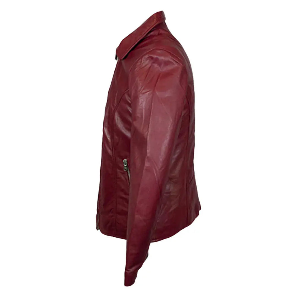 Veste style motard en cuir d'agneau pour femmes BOLEX-STOCK Canada