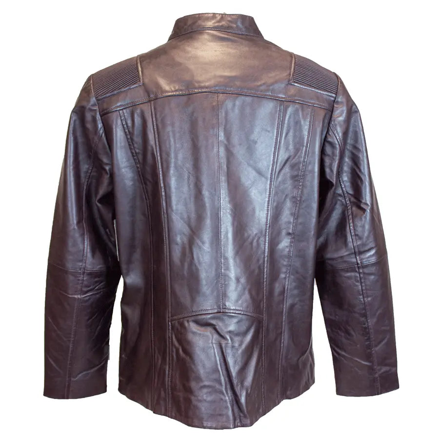 BOL Damen Paulina Gerippte Lederjacke mit SchulterdetailEX-STOCK Canada