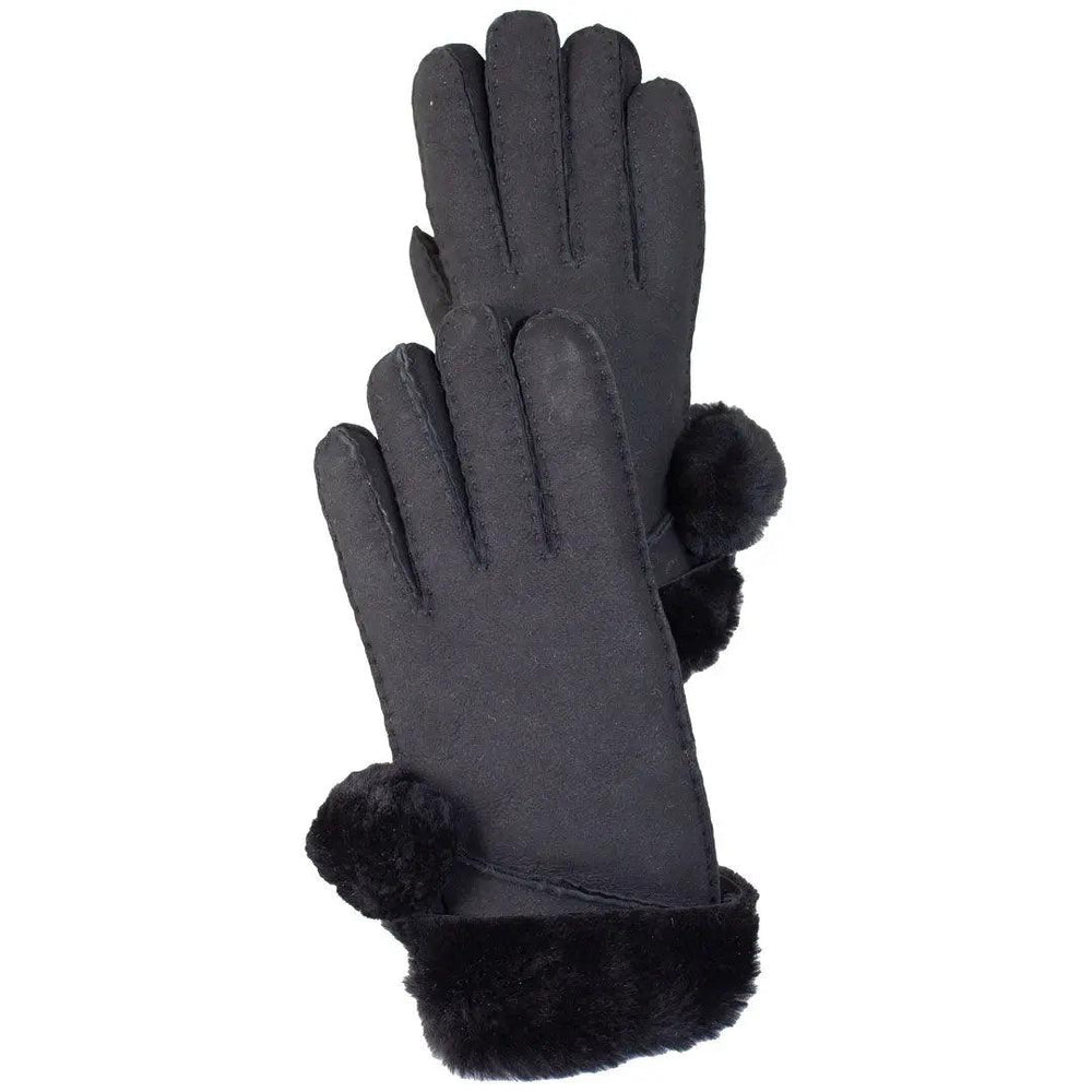 Guanti da donna BOL in pelle di pecora merino cuciti a mano con pon ponEX-STOCK Canada