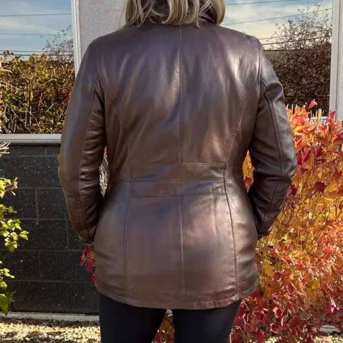 سترة جلدية نسائية بتصميم برنسيس من BOLEX-STOCK Canada