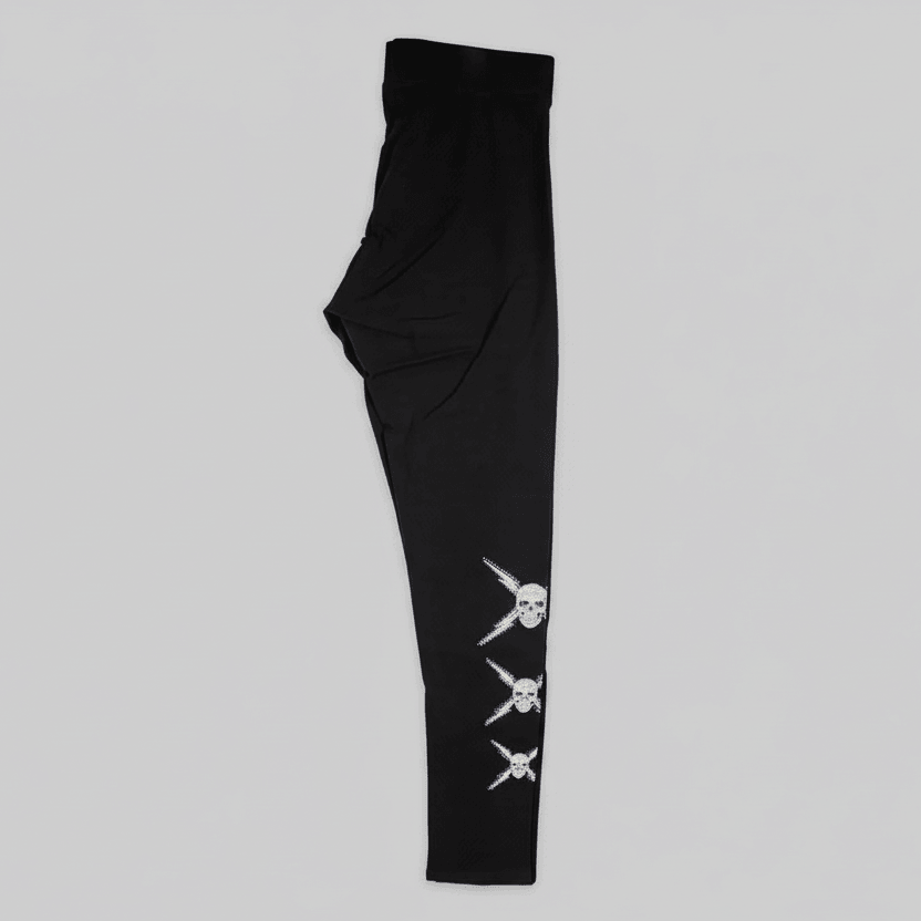BOL Women's Rhinestone Skull Leggings