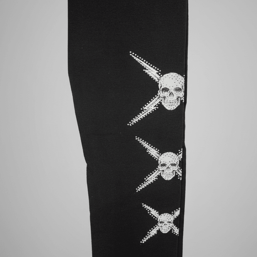 BOL Women's Rhinestone Skull Leggings