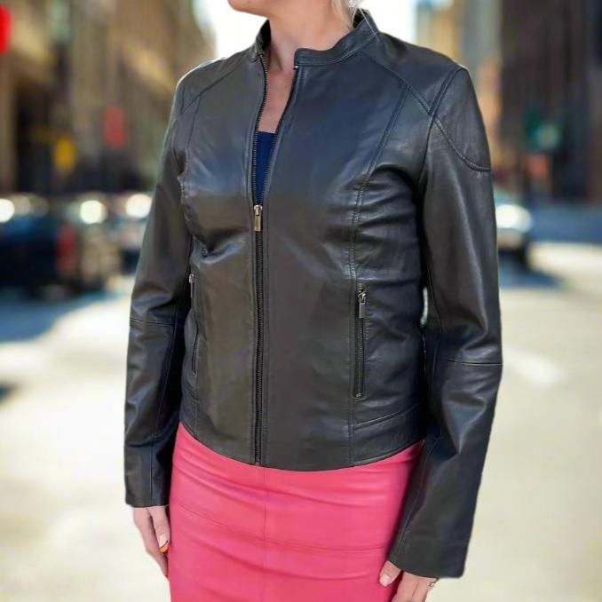 Veste en cuir vintage Texas pour femmes BOLEX-STOCK Canada