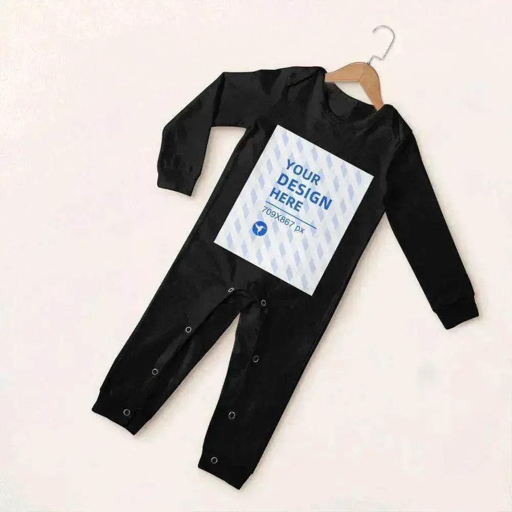Bequemer Baumwoll-Einteiler für Babys mit langen Ärmeln, personalisierbar EX-STOCK Canada