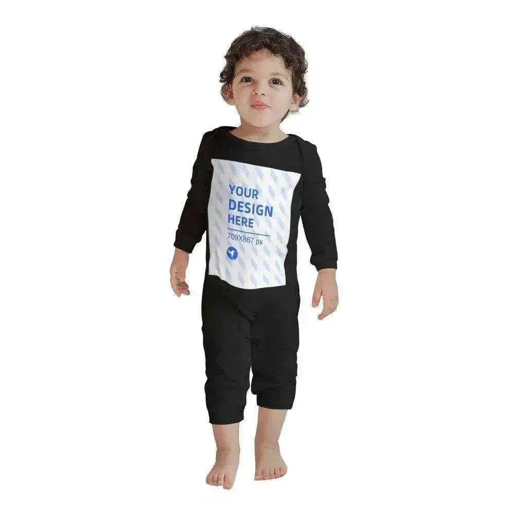 Bequemer Baumwoll-Einteiler für Babys mit langen Ärmeln, personalisierbar EX-STOCK Canada