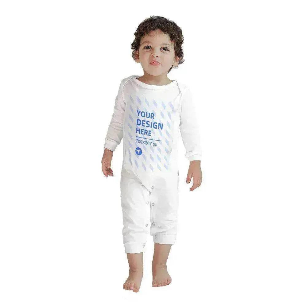 Bequemer Baumwoll-Einteiler für Babys mit langen Ärmeln, personalisierbar EX-STOCK Canada
