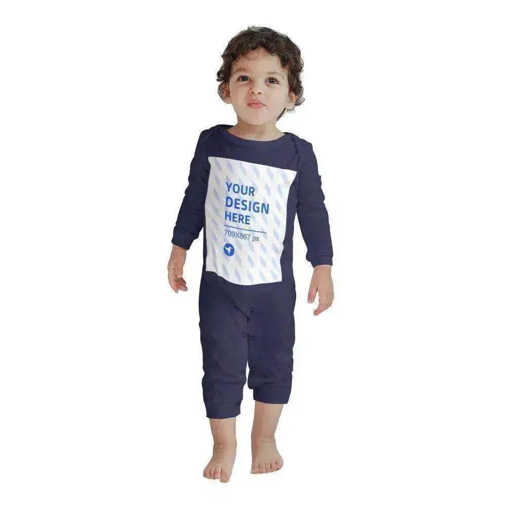 Bequemer Baumwoll-Einteiler für Babys mit langen Ärmeln, personalisierbar EX-STOCK Canada