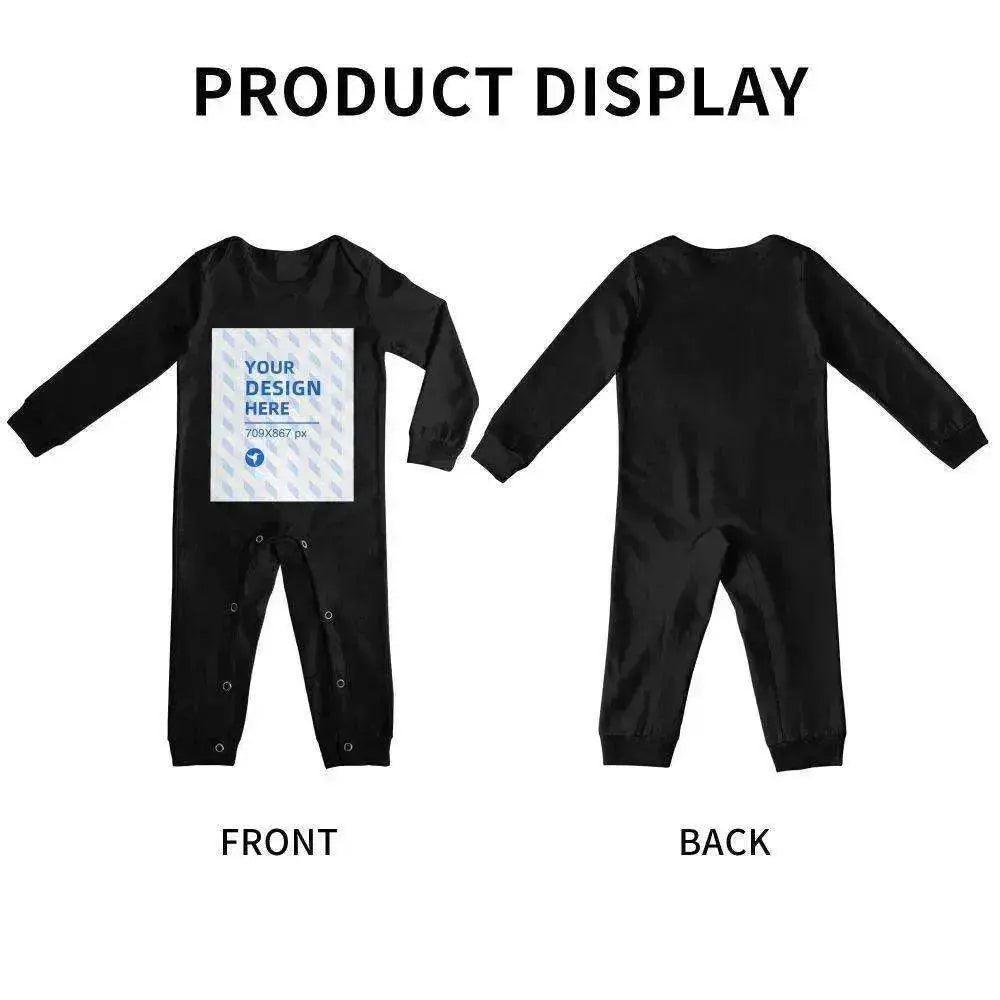 Bequemer Baumwoll-Einteiler für Babys mit langen Ärmeln, personalisierbar EX-STOCK Canada