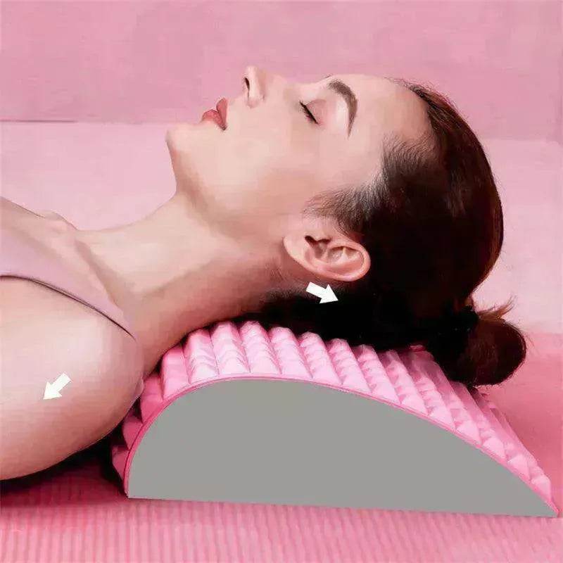 Back Stretcher & Neck Lumbar Support Massager Pillow - EX-STOCK Canada