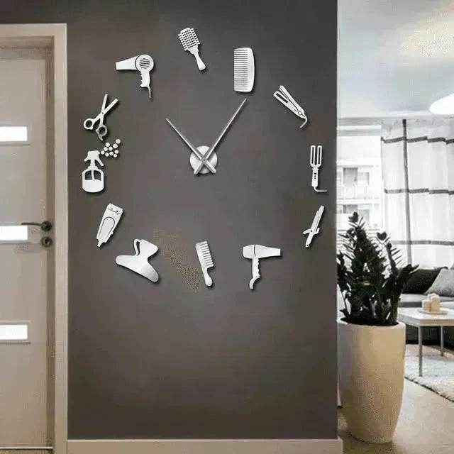 Barber Shop Hair Tools Oversized DIY Wall Clock - EX-STOCK Canada