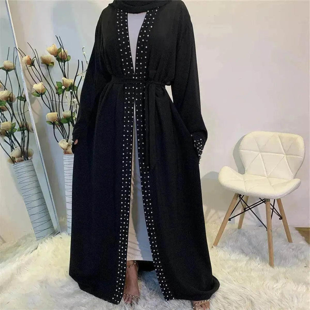 Cardigan Robe à Lacets Arabe Perlé - EX-STOCK Canada