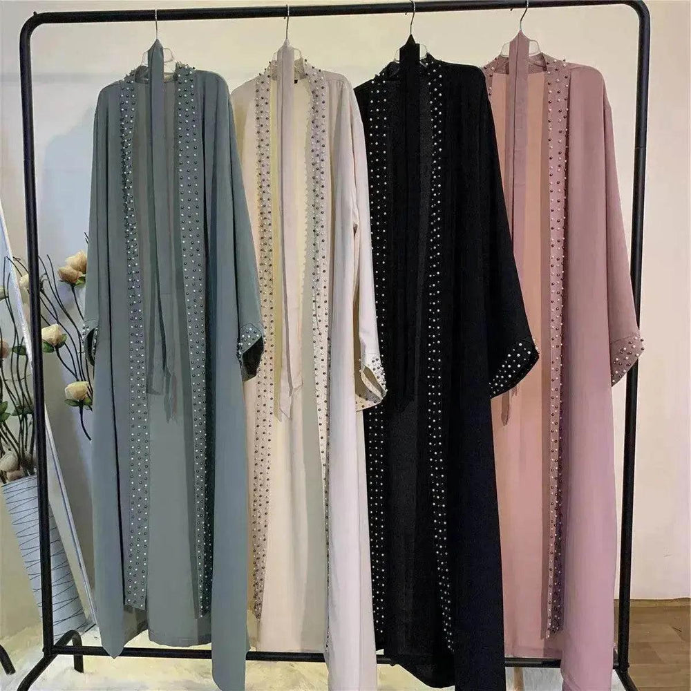 Cardigan Robe à Lacets Arabe Perlé - EX-STOCK Canada