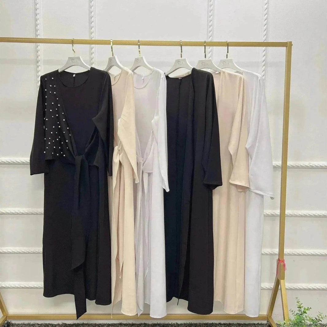 Beaded Women's Arab Solid Color Two-piece Suit - EX-STOCK Canada
