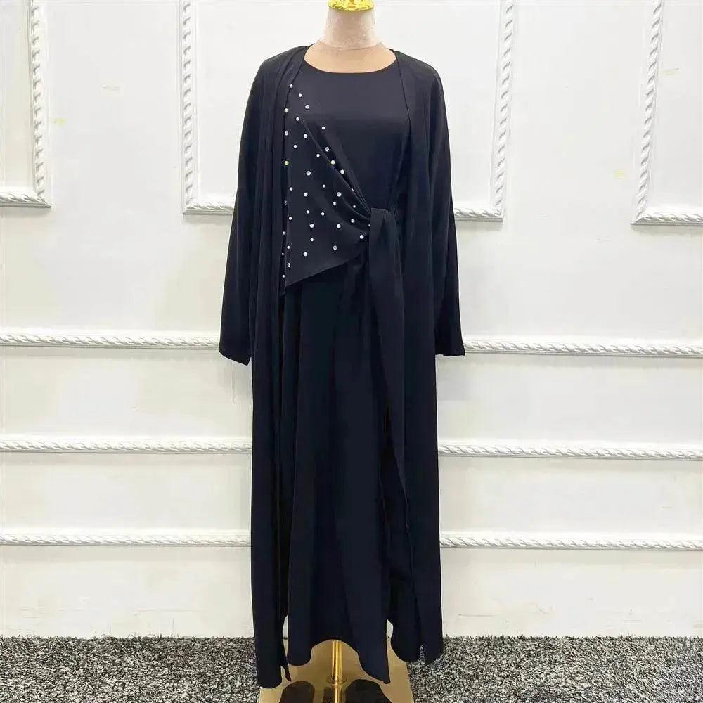 Beaded Women's Arab Solid Color Two-piece Suit - EX-STOCK Canada