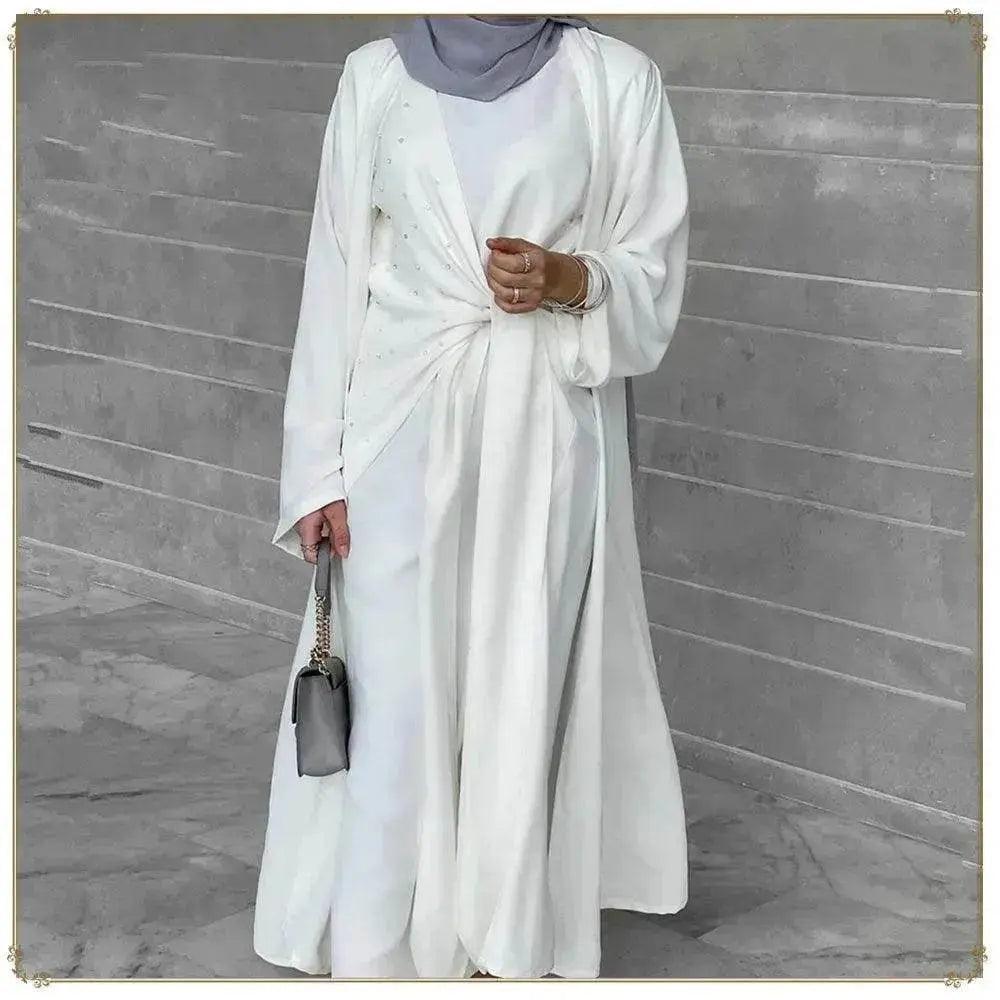 Beaded Women's Arab Solid Color Two-piece Suit - EX-STOCK Canada